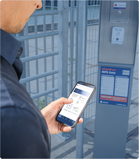 Ship2Port app Face ID verification screen