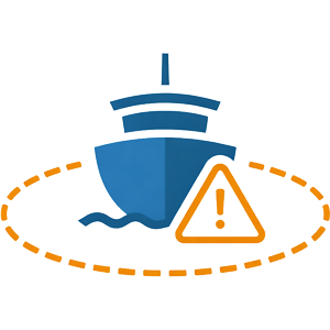 Safety zone breach icon